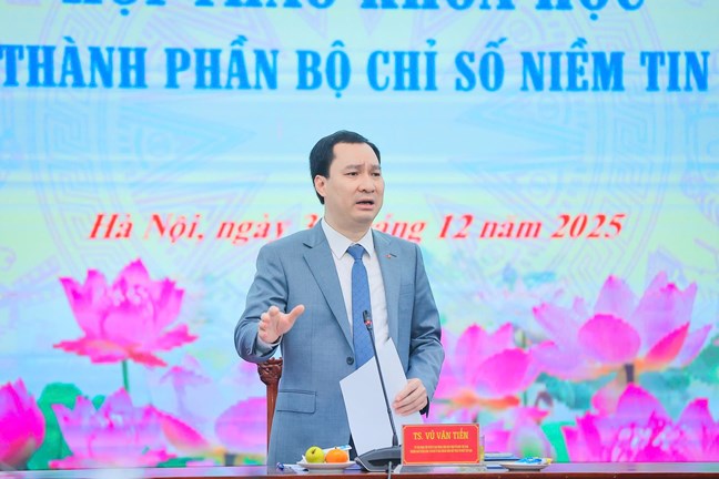 &Ocirc;ng Vũ Văn Tiến, Ủy vi&ecirc;n Đo&agrave;n Chủ tịch, Trưởng ban Tuy&ecirc;n gi&aacute;o Cơ quan UBTƯ MTTQ Việt Nam ph&aacute;t biểu ph&aacute;t biểu kết luận Hội thảo .