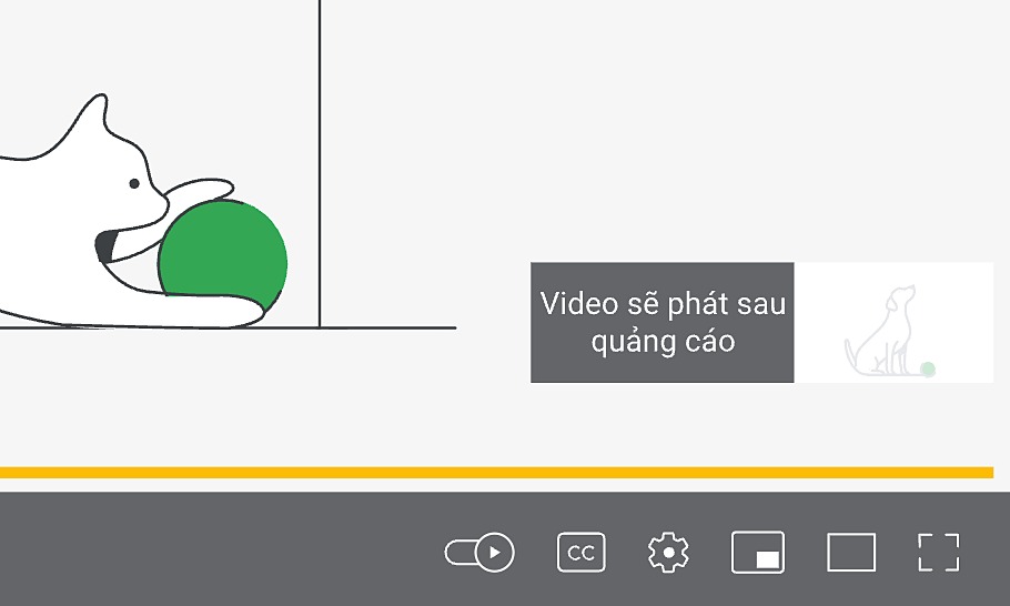 Quảng c&aacute;o xuất hiện khi đang xem nội dung.