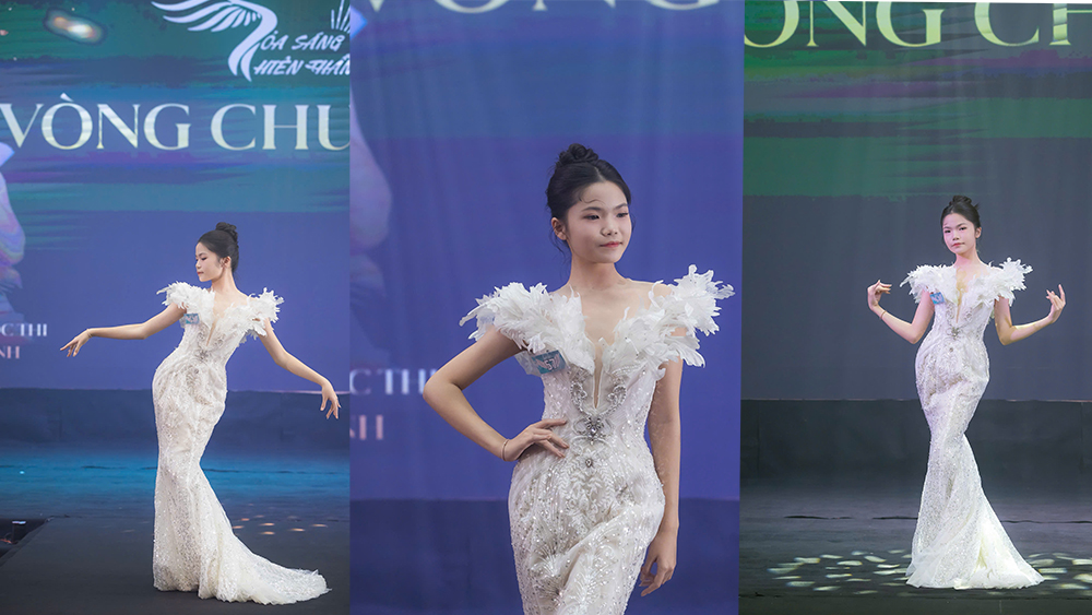 Ph&iacute; Thanh Phương thể hiện phong th&aacute;i chuy&ecirc;n nghiệp tr&ecirc;n s&acirc;n khấu Chung kết to&agrave;n quốc, để lại ấn tượng đẹp trong l&ograve;ng kh&aacute;n giả.