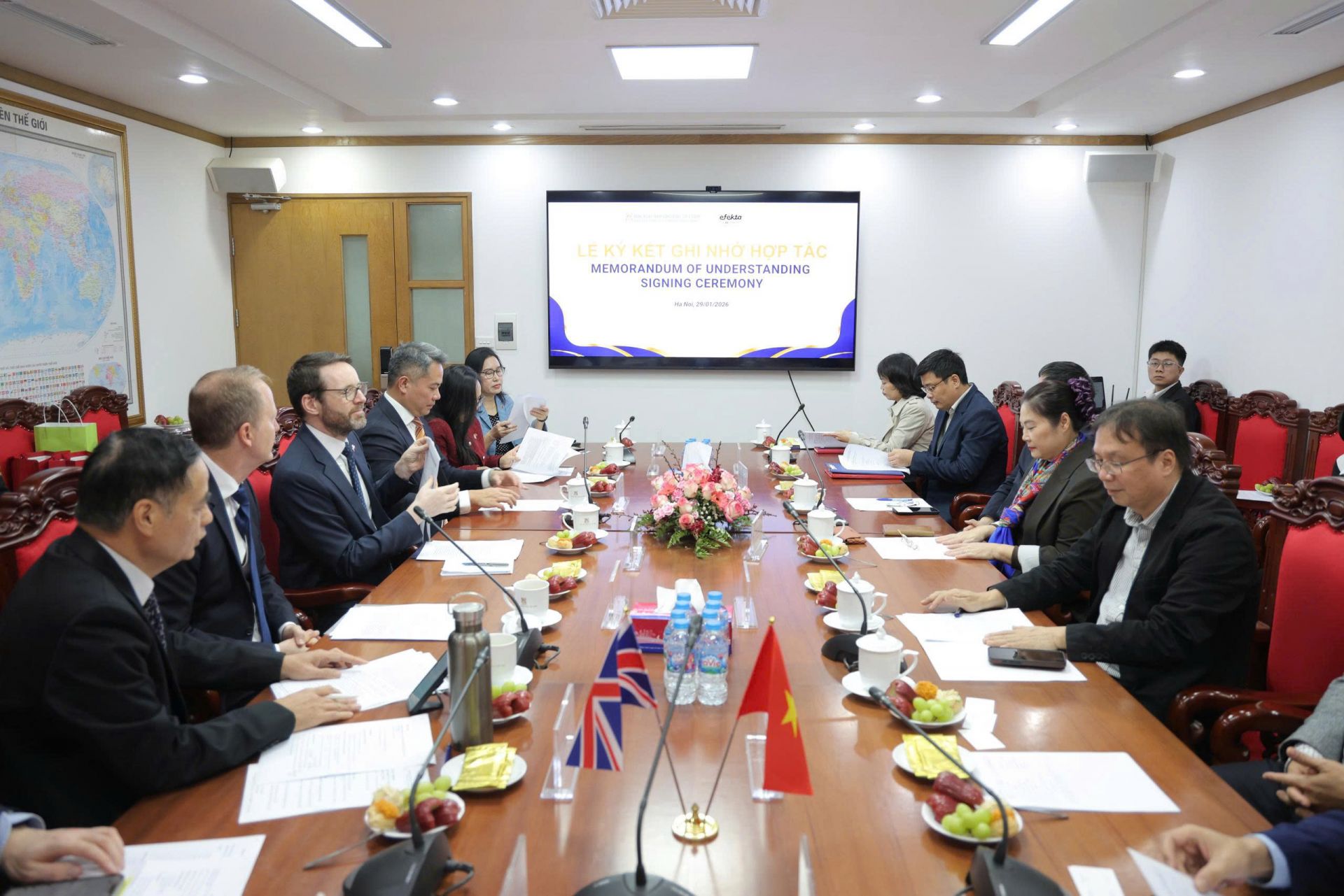 Quang cảnh lễ k&yacute; kết.