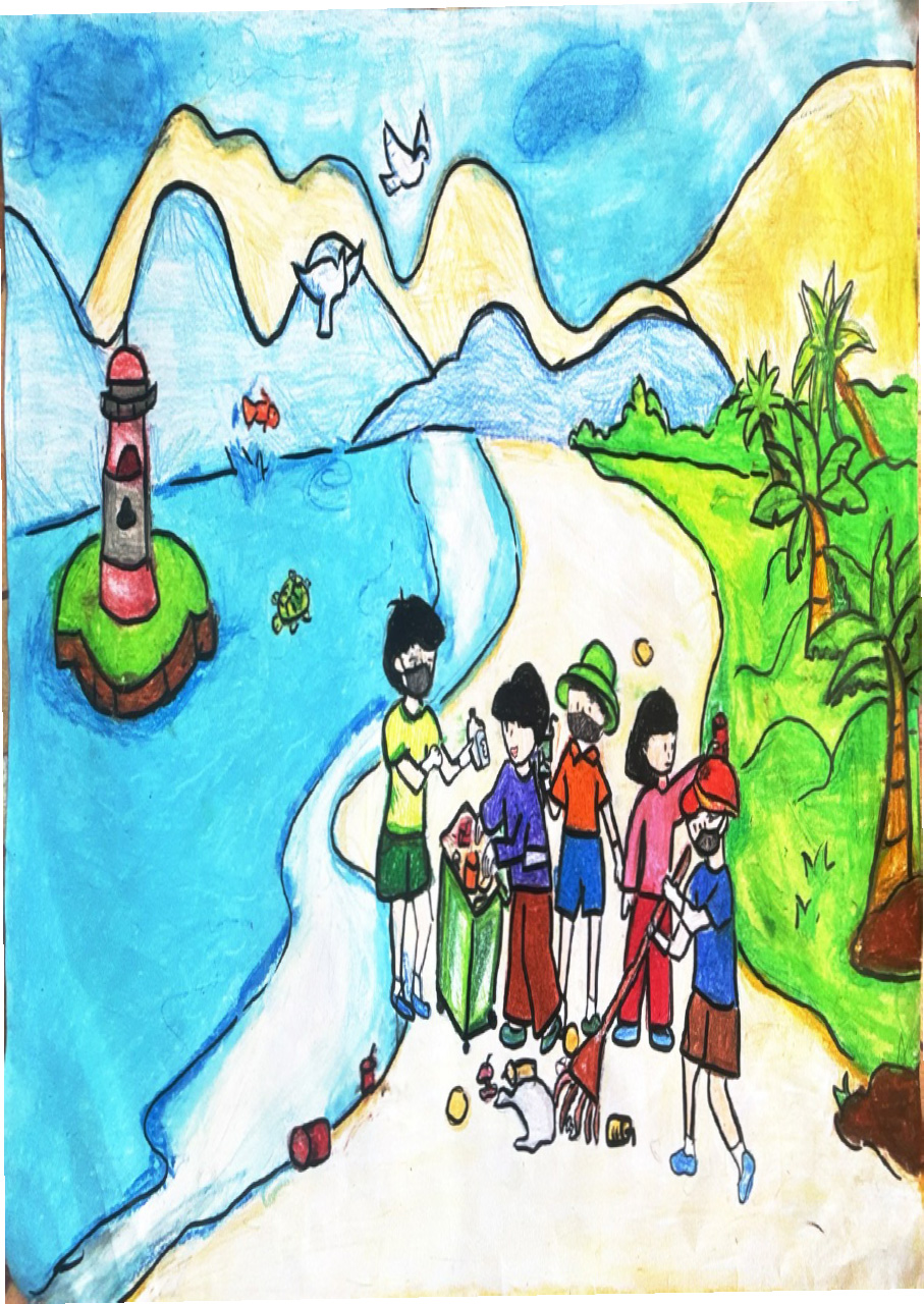 Bạn Nguyễn Phương Thảo
(lớp 5B, trường TH Thị trấn T&acirc;y Sơn, Sơn T&acirc;y, H&agrave; Tĩnh)
mong rằng ai cũng c&oacute; &yacute; thức giữ g&igrave;n vệ sinh,
dọn r&aacute;c v&agrave; bảo vệ m&ocirc;i trường biển.