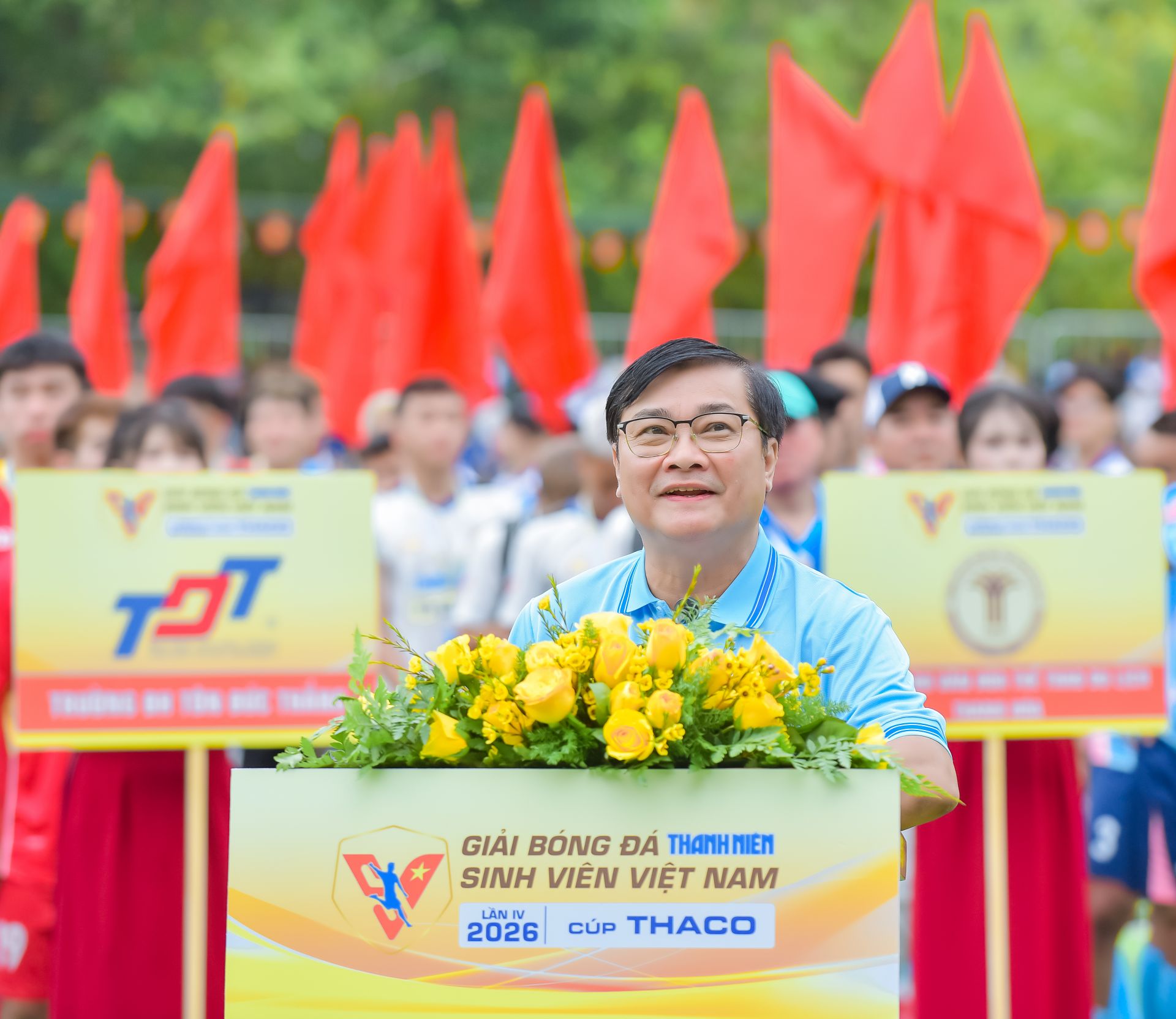 Tổng Bi&ecirc;n tập b&aacute;o Thanh Ni&ecirc;n Nguyễn Ngọc To&agrave;n ph&aacute;t biểu tại Lễ khai mạc.