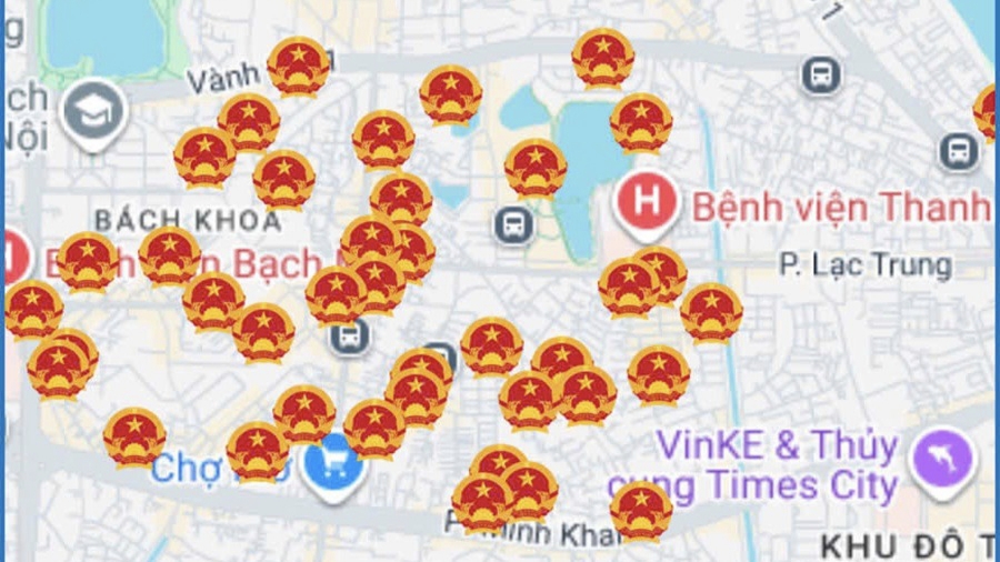 Ứng dụng iHanoi tích hợp bản đồ số 1.451 điểm bầu cử tại Hà Nội