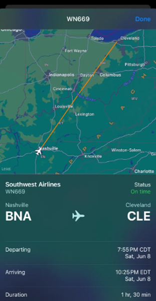 Bản đồ theo d&otilde;i chuyến bay theo thời gian thực.