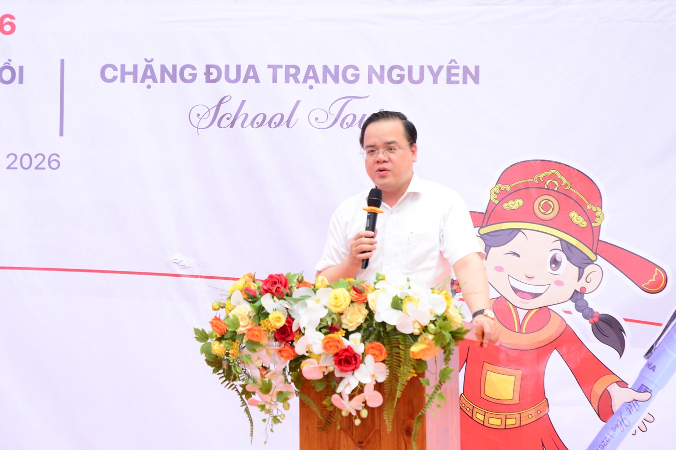 Nh&agrave; gi&aacute;o Trần Nguyễn Minh Th&agrave;nh, Ph&oacute; Gi&aacute;m đốc Sở gi&aacute;o dục v&agrave; Đ&agrave;o tạo TP Đ&agrave; Nẵng ph&aacute;t biểu tại ng&agrave;y hội.