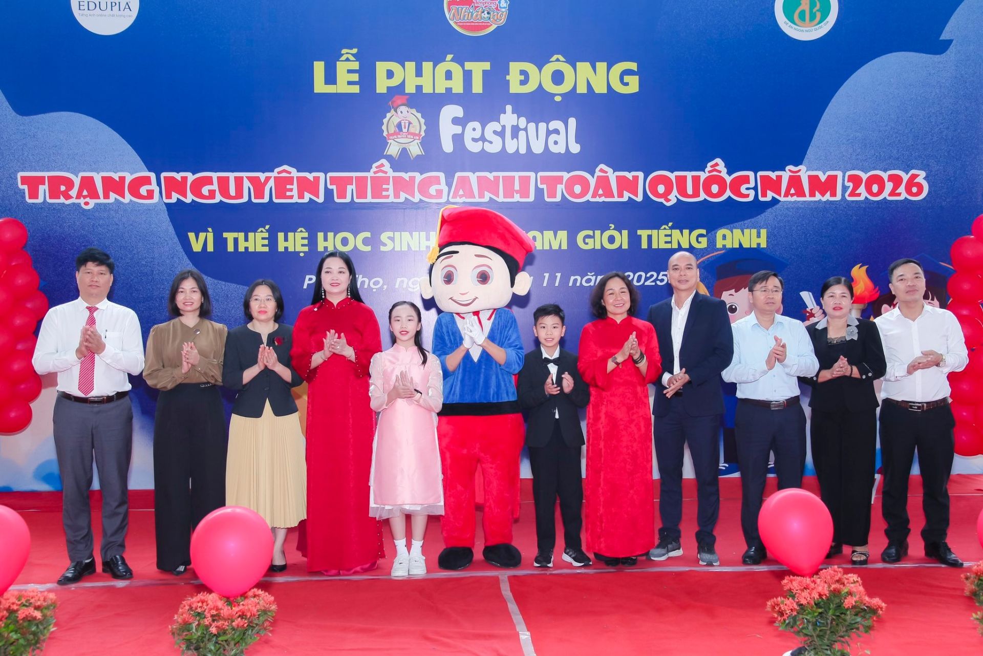 Lễ ph&aacute;t động Festival Trạng Nguy&ecirc;n Tiếng Anh to&agrave;n quốc năm 2026 tại Trường TH T&acirc;n D&acirc;n, Phường Việt Tr&igrave;, Tỉnh Ph&uacute; Thọ.