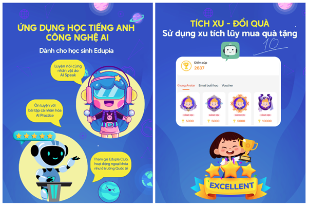 Edupia AI Class mang đến trải nghiệm học tập chuẩn quốc tế với chi ph&iacute; hợp l&yacute;, chỉ 250.000 đồng/th&aacute;ng.