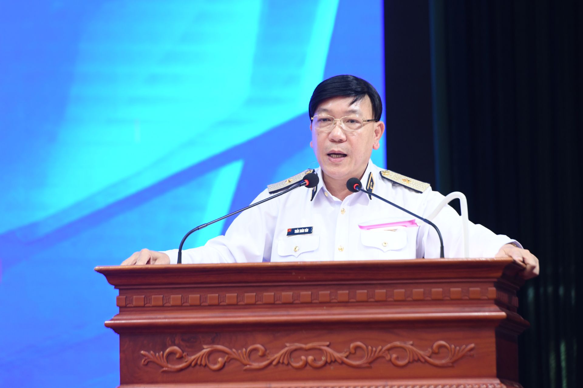 Chu&acirc;̉n Đ&ocirc; đ&ocirc;́c Tr&acirc;̀n Xu&acirc;n Văn phát bi&ecirc;̉u tại chương trình.