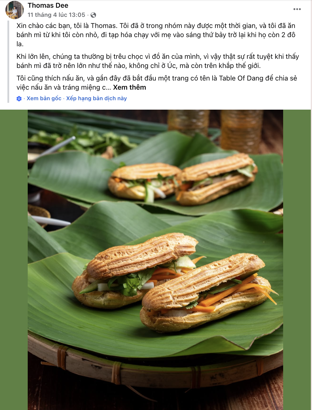 Một b&agrave;i đăng trong nh&oacute;m.