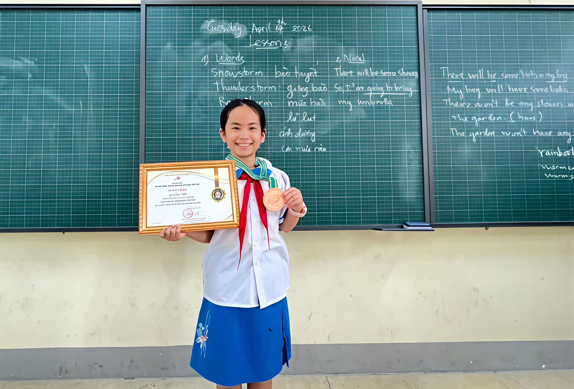 Năm học 2024&ndash;2025, Cẩm Nhi xuất sắc đạt danh hiệu Trạng Nguy&ecirc;n Tiếng Anh to&agrave;n quốc do B&aacute;o Thiếu ni&ecirc;n Tiền phong v&agrave; Nhi đồng tổ chức