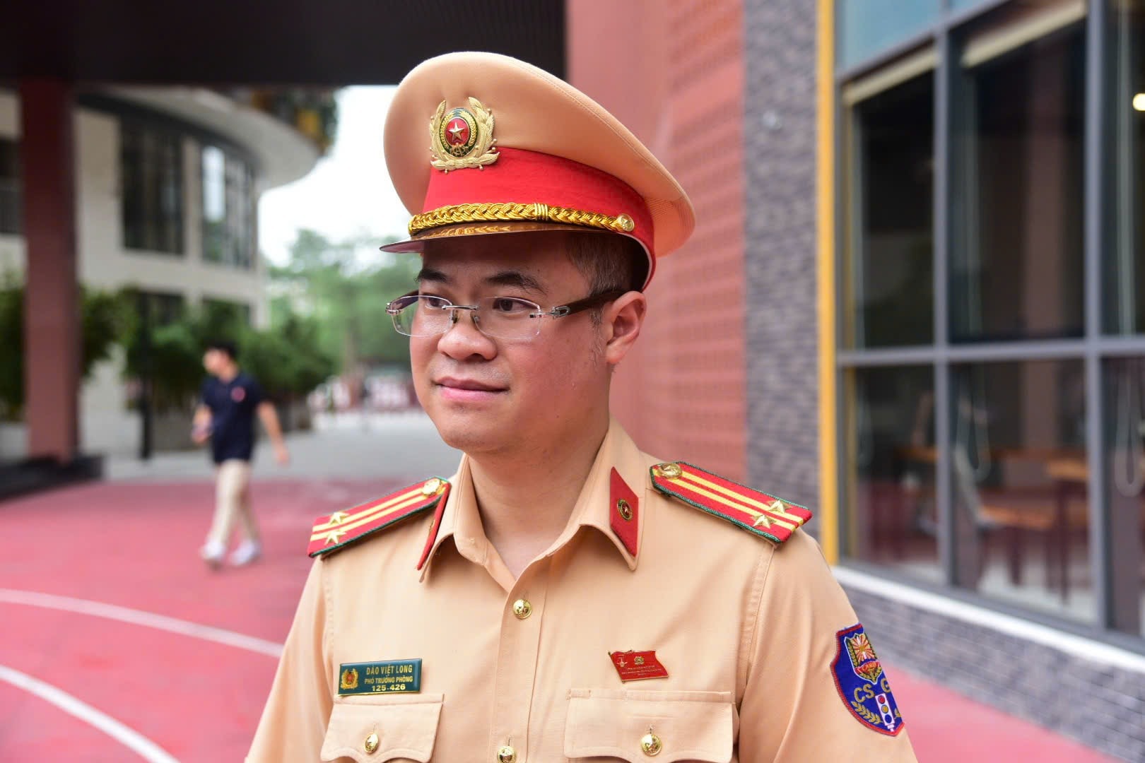 Trung t&aacute; Đ&agrave;o Việt Long, Ph&oacute; trưởng Ph&ograve;ng CSGT C&ocirc;ng an TP H&agrave; Nội. 