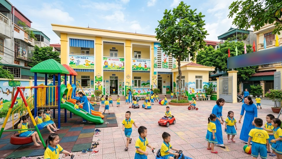 M&ocirc;i trường đ&ocirc;ng trẻ em l&agrave; điều kiện l&yacute; tưởng để dịch tay ch&acirc;n miệng l&acirc;y lan.