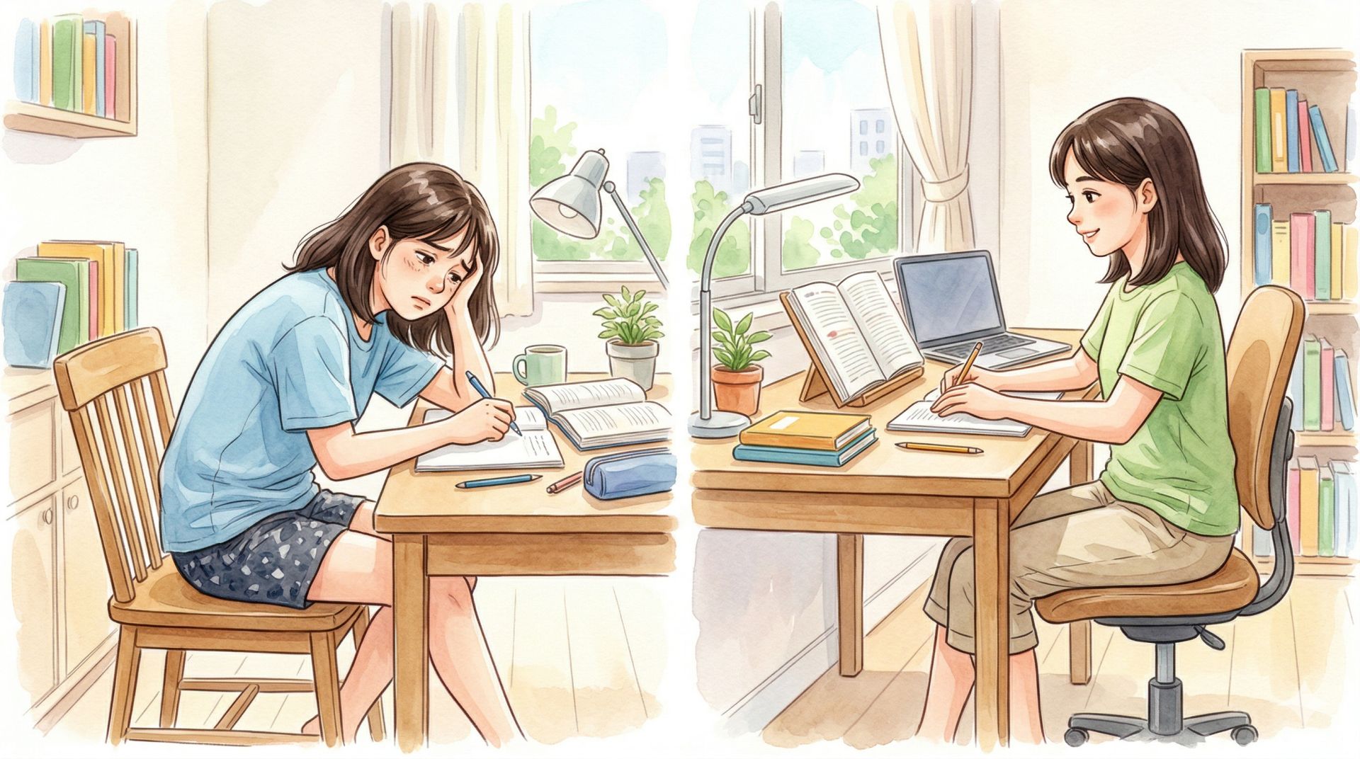 Ngồi đúng tư thế giúp học tốt hơn