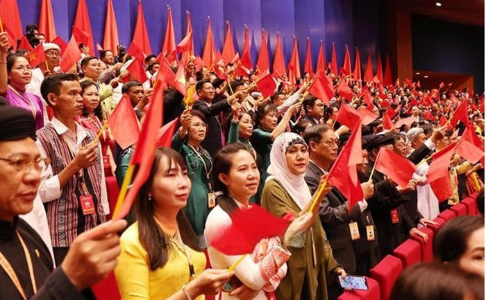 C&aacute;c đại biểu dự phi&ecirc;n khai mạc Đại hội đại biểu to&agrave;n quốc MTTQ Việt Nam lần thứ X, nhiệm kỳ 2024 - 2029.