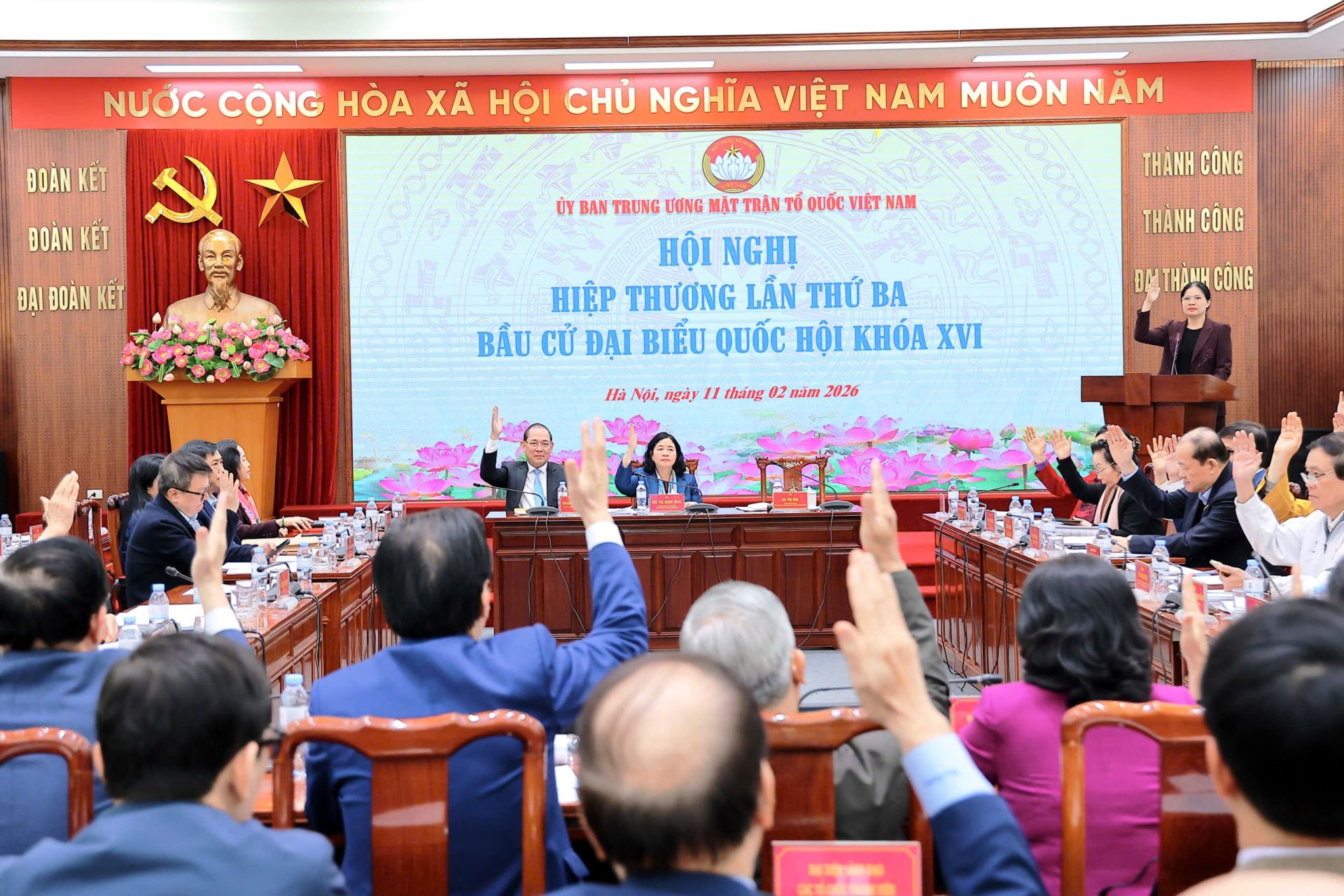  Đo&agrave;n Chủ tịch Ủy ban Trung ương MTTQ Việt Nam tổ chức Hội nghị hiệp thương lần thứ ba.