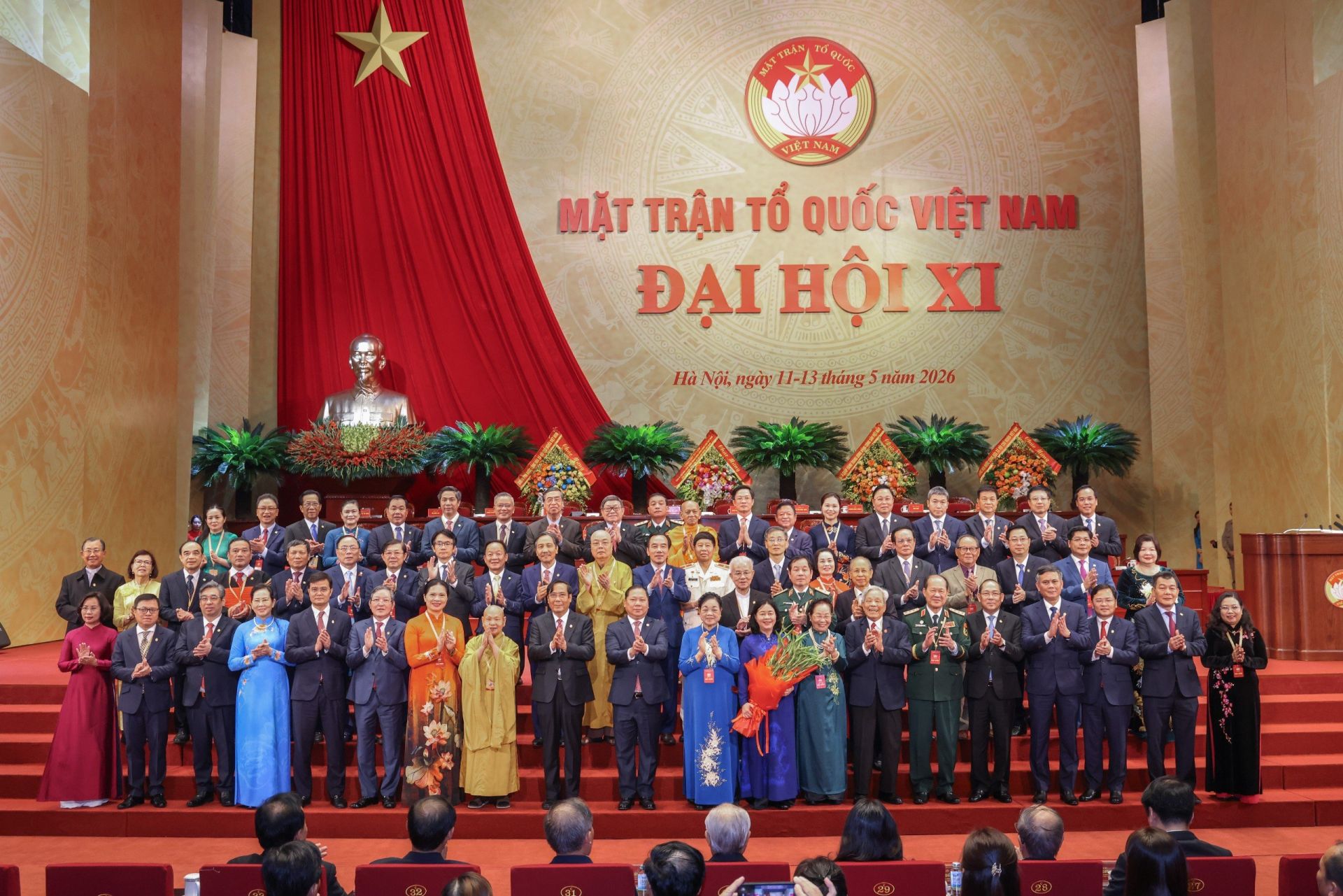 Đo&agrave;n Chủ tịch Ủy ban T.Ư MTTQ Việt Nam kh&oacute;a XI, nhiệm kỳ 2026-2031 ra mắt Đại hội.