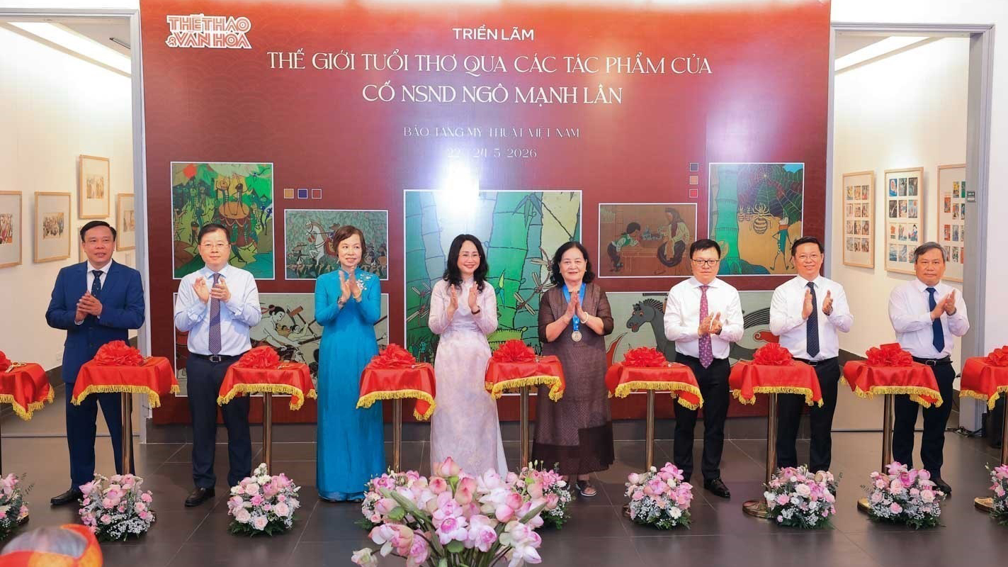 Triển lãm "Thế giới tuổi thơ qua các tác phẩm của cố NSND Ngô Mạnh Lân"