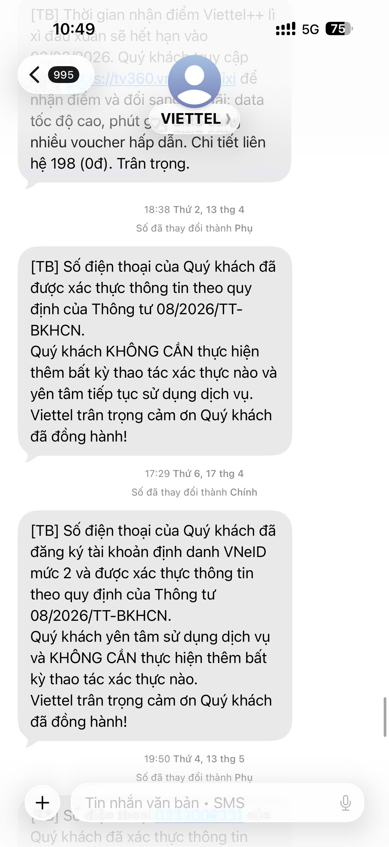 Nh&agrave; mạng sẽ li&ecirc;n hệ người đang sử dụng thực tế để x&aacute;c minh th&ocirc;ng tin thu&ecirc; bao.