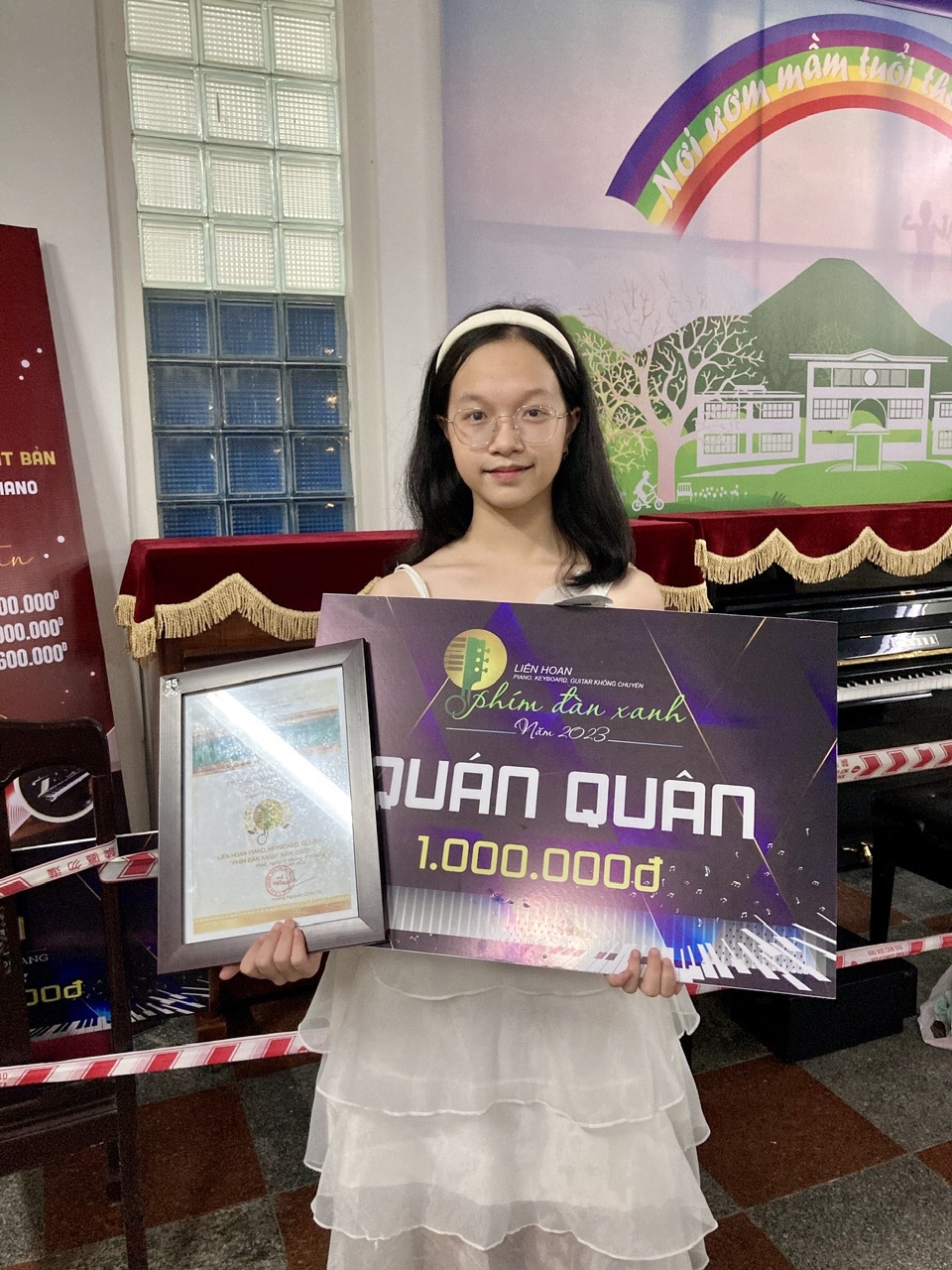 &ldquo;Đo&agrave;n vi&ecirc;n trẻ&rdquo; An Nhi&ecirc;n gi&agrave;nh giải Qu&aacute;n qu&acirc;n tại Li&ecirc;n hoan Ph&iacute;m đ&agrave;n xanh năm 2023 bảng Piano.
