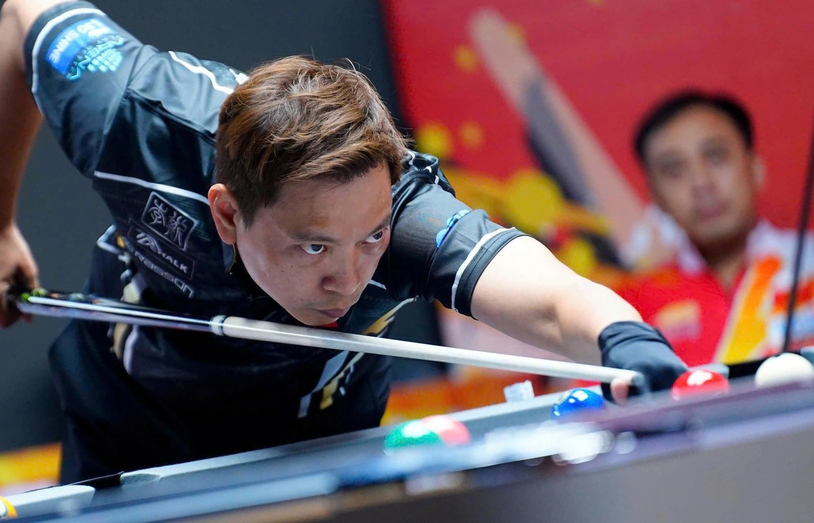 Cơ thủ Dương Quốc Ho&agrave;ng thi đấu tại chung kết nội dung 9 bi giải billiards & Snooker c&aacute;c CLB quốc gia 2026.