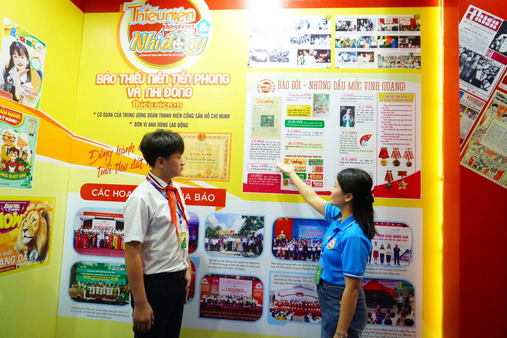 Thiếu nhi t&igrave;m hiểu về c&aacute;c hoạt động v&igrave; cộng đồng do B&aacute;o Thiếu ni&ecirc;n Tiền phong v&agrave; Nhi đồng tổ chức. Đ&oacute; l&agrave; chuỗi chương tr&igrave;nh hỗ trợ c&aacute;c trường học v&ugrave;ng kh&oacute; khăn, đồng h&agrave;nh c&ugrave;ng học sinh c&oacute; ho&agrave;n cảnh đặc biệt, x&acirc;y dựng c&aacute;c c&ocirc;ng tr&igrave;nh thư viện th&acirc;n thiện th&ocirc;ng qua dự &aacute;n &ldquo;Thư viện n&acirc;ng c&aacute;nh ước mơ&rdquo; v&agrave; nhiều hoạt động thiện nguyện &yacute; nghĩa kh&aacute;c. 