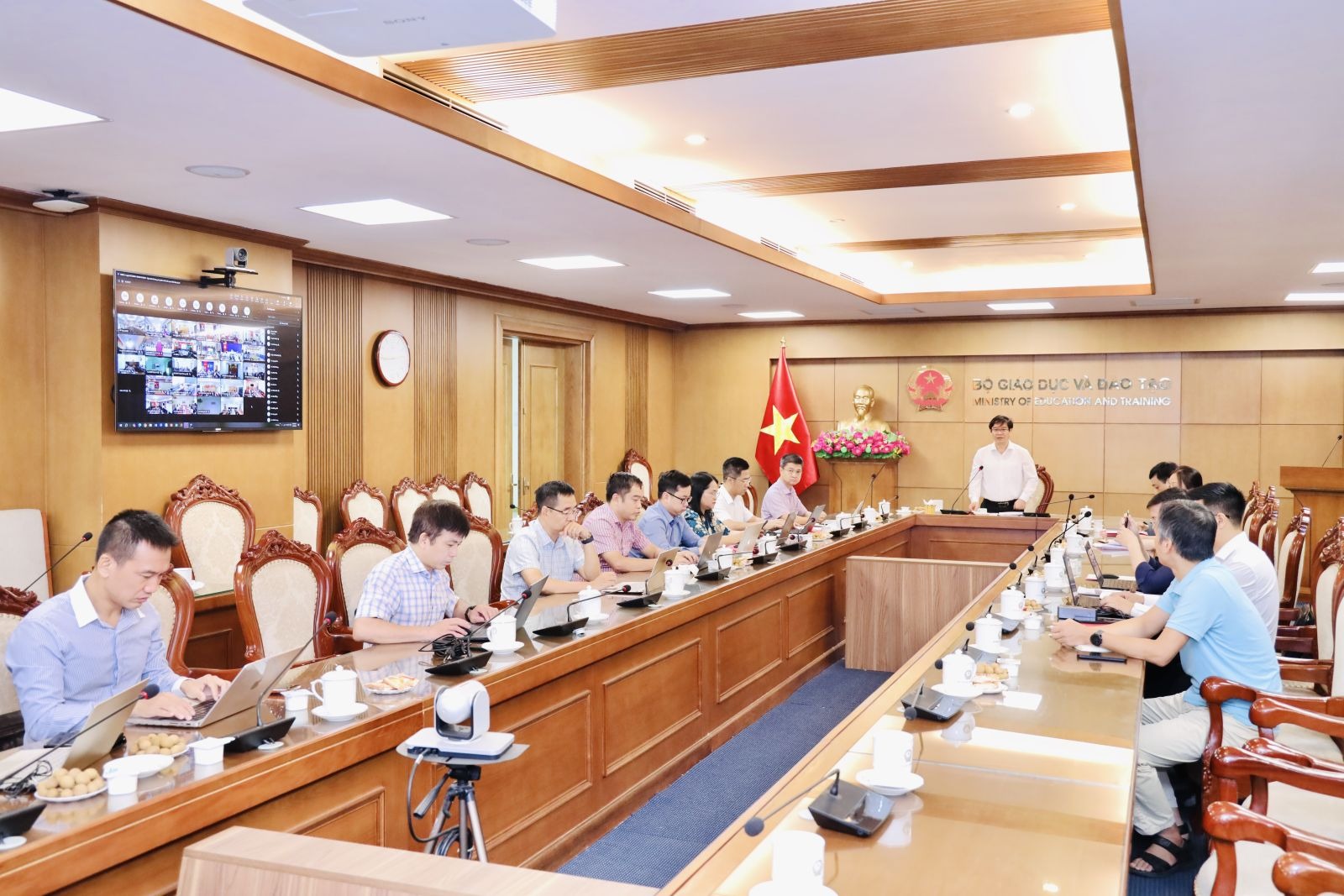 Quang cảnh chương trình t&acirc;̣p hu&acirc;́n.