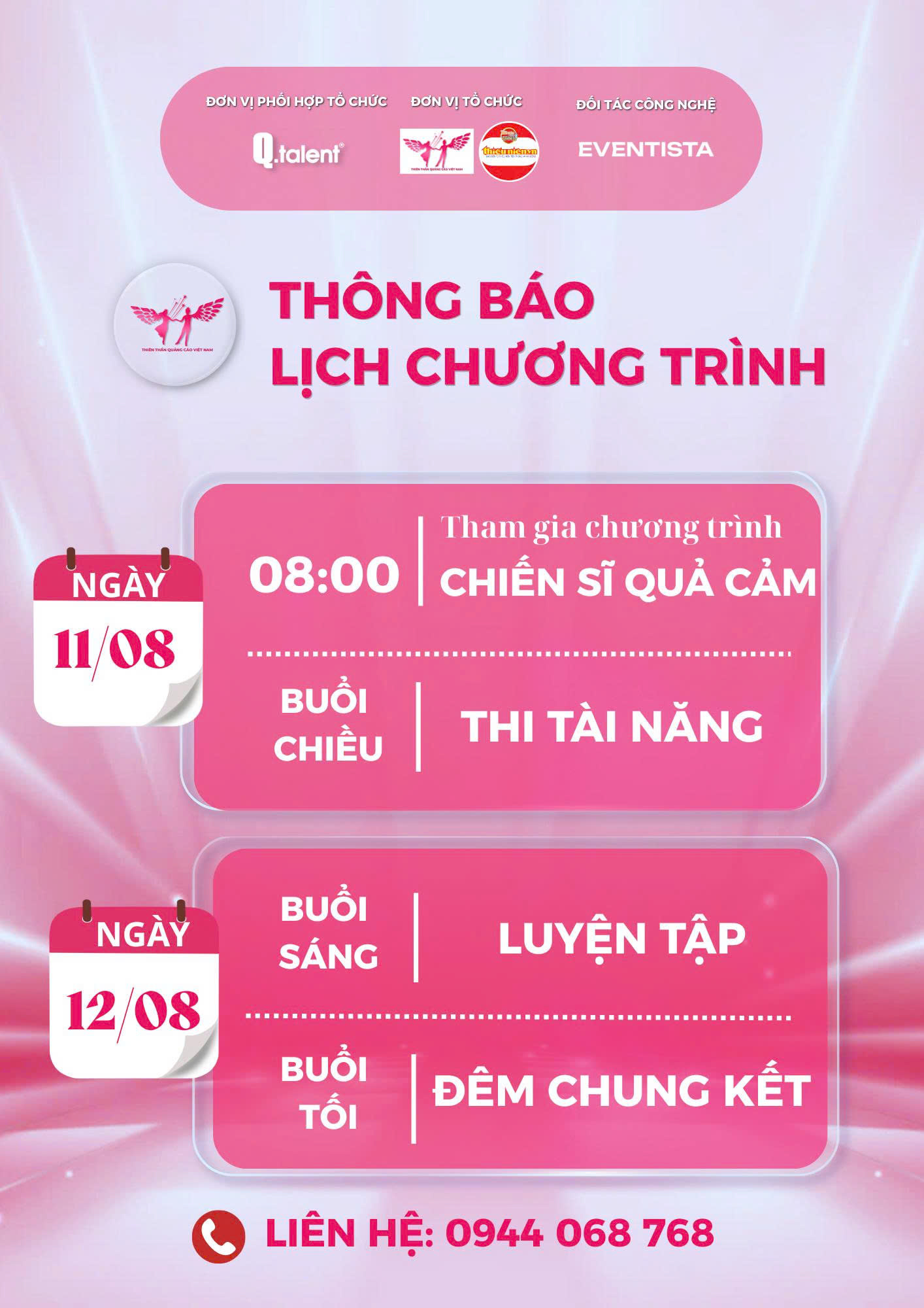 Chuỗi hoạt động v&agrave; đ&ecirc;m chung kết &ldquo;Thi&ecirc;n Thần Quảng C&aacute;o Việt Nam 2026&rdquo; diễn ra trong hai ng&agrave;y 11 v&agrave; 12/8 tại H&agrave; Nội.