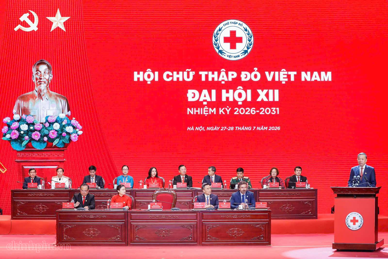 Tổng B&iacute; thư, Chủ tịch nước T&ocirc; L&acirc;m ph&aacute;t biểu chỉ đạo Đại hội đại biểu to&agrave;n quốc Hội Chữ thập đỏ Việt Nam lần thứ XII, nhiệm kỳ 2026 - 2031.