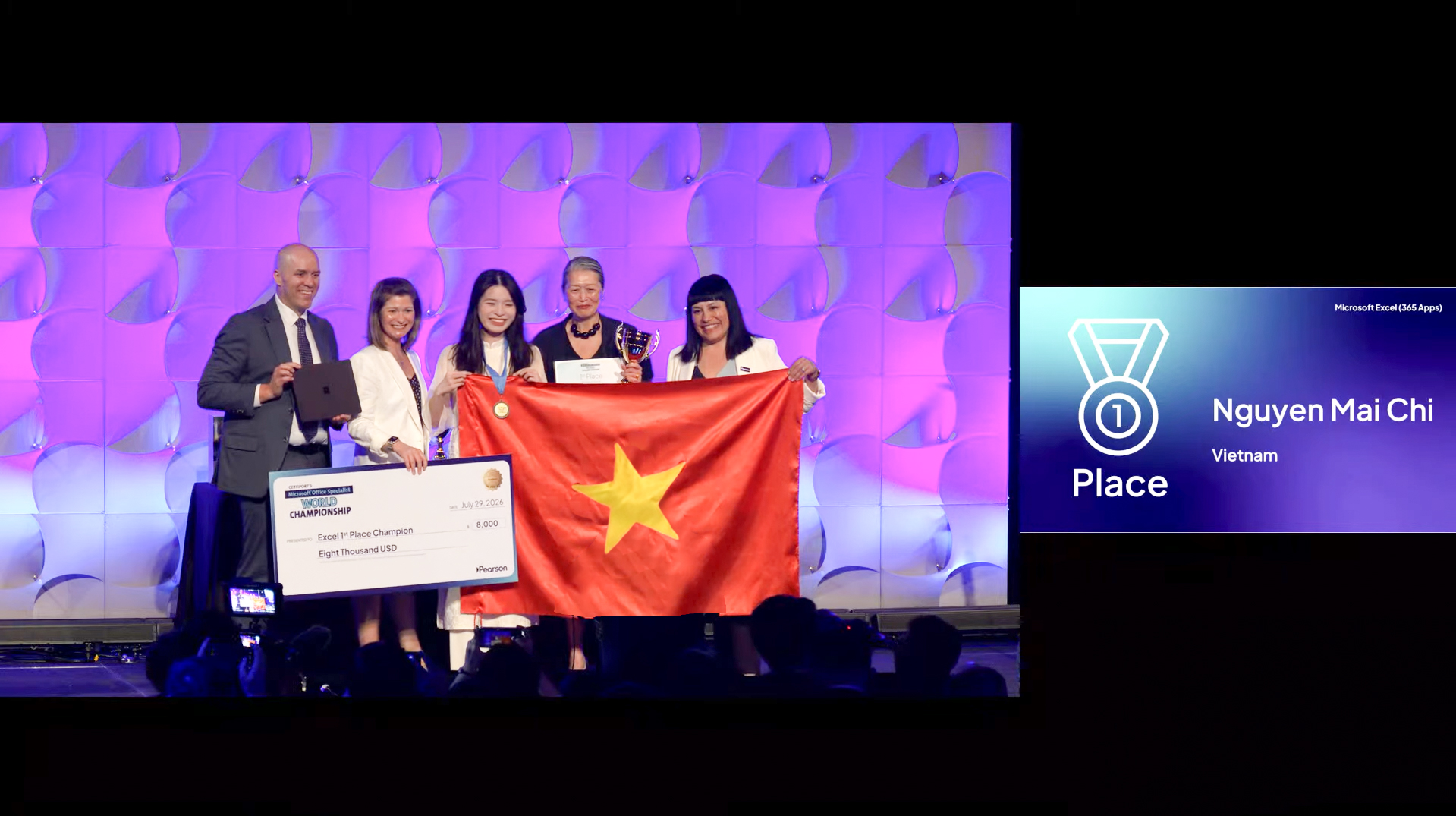 Nguyễn Mai Chi &ndash; Trường Đại học H&agrave;ng hải Việt Nam &ndash; Huy chương V&agrave;ng thế giới nội dung Microsoft Excel 365 Apps.