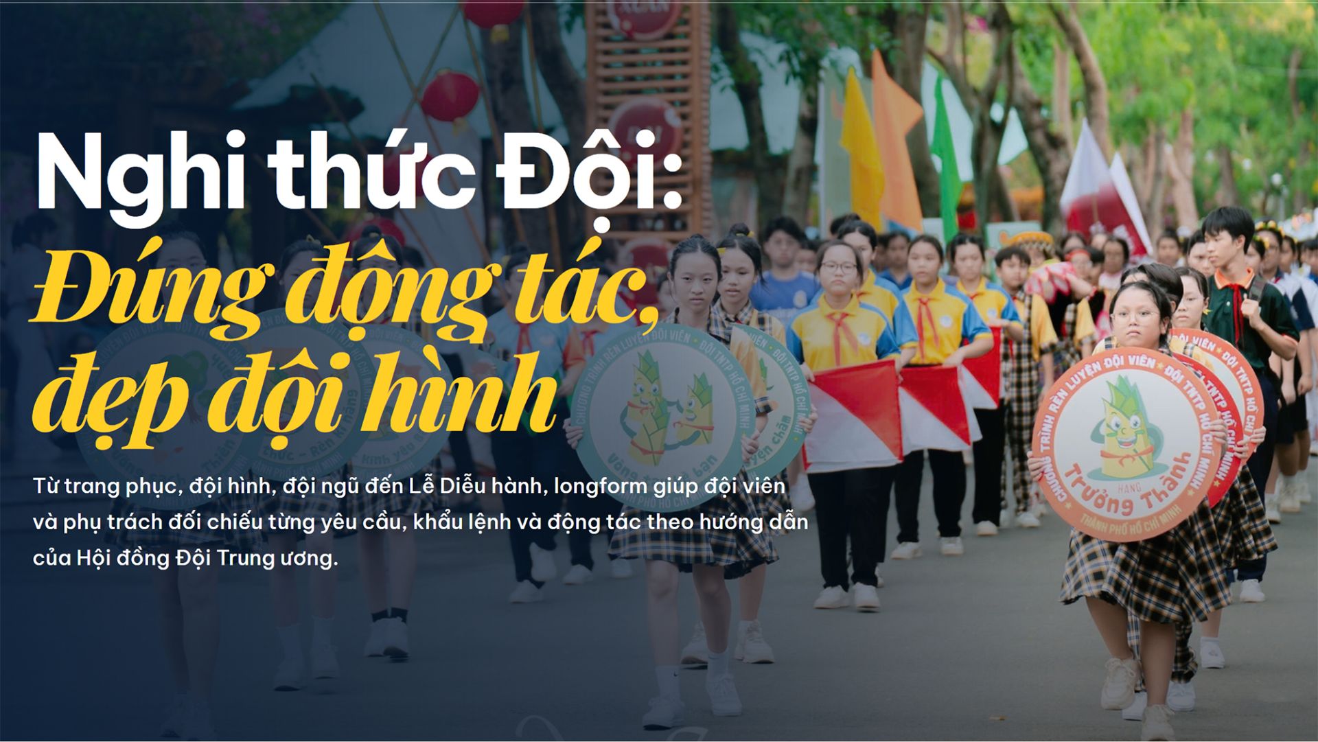 Nghi thức Đội: Đúng động tác, đẹp đội hình