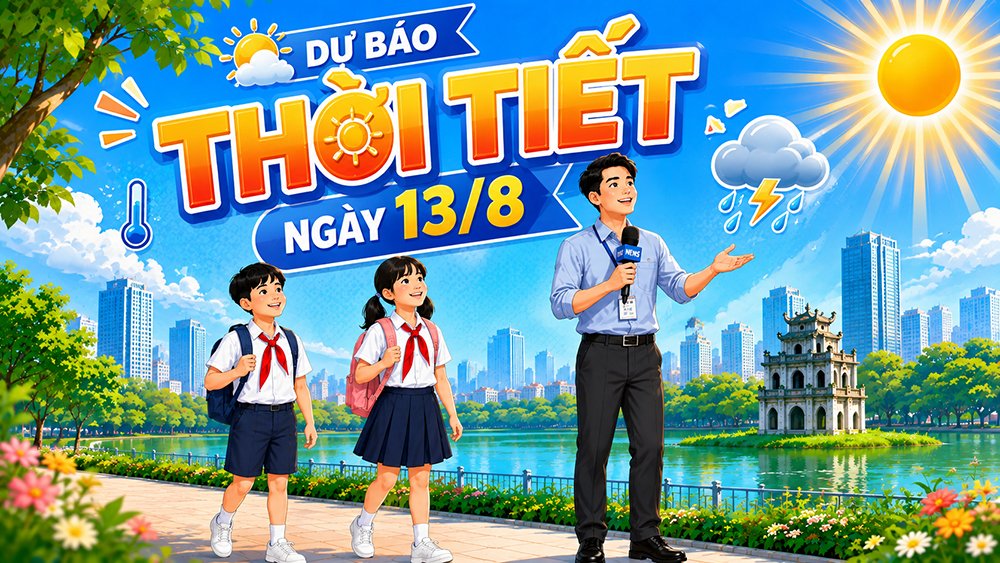 Thời tiết ngày 13/8: Hà Nội có nơi trên 37 độ C, miền Bắc sắp giảm nắng nóng