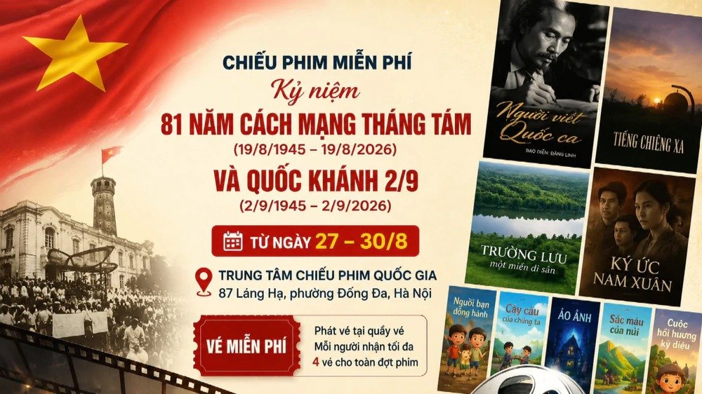 Nhiều t&aacute;c phẩm điện ảnh đặc sắc được chiếu miễn ph&iacute;.