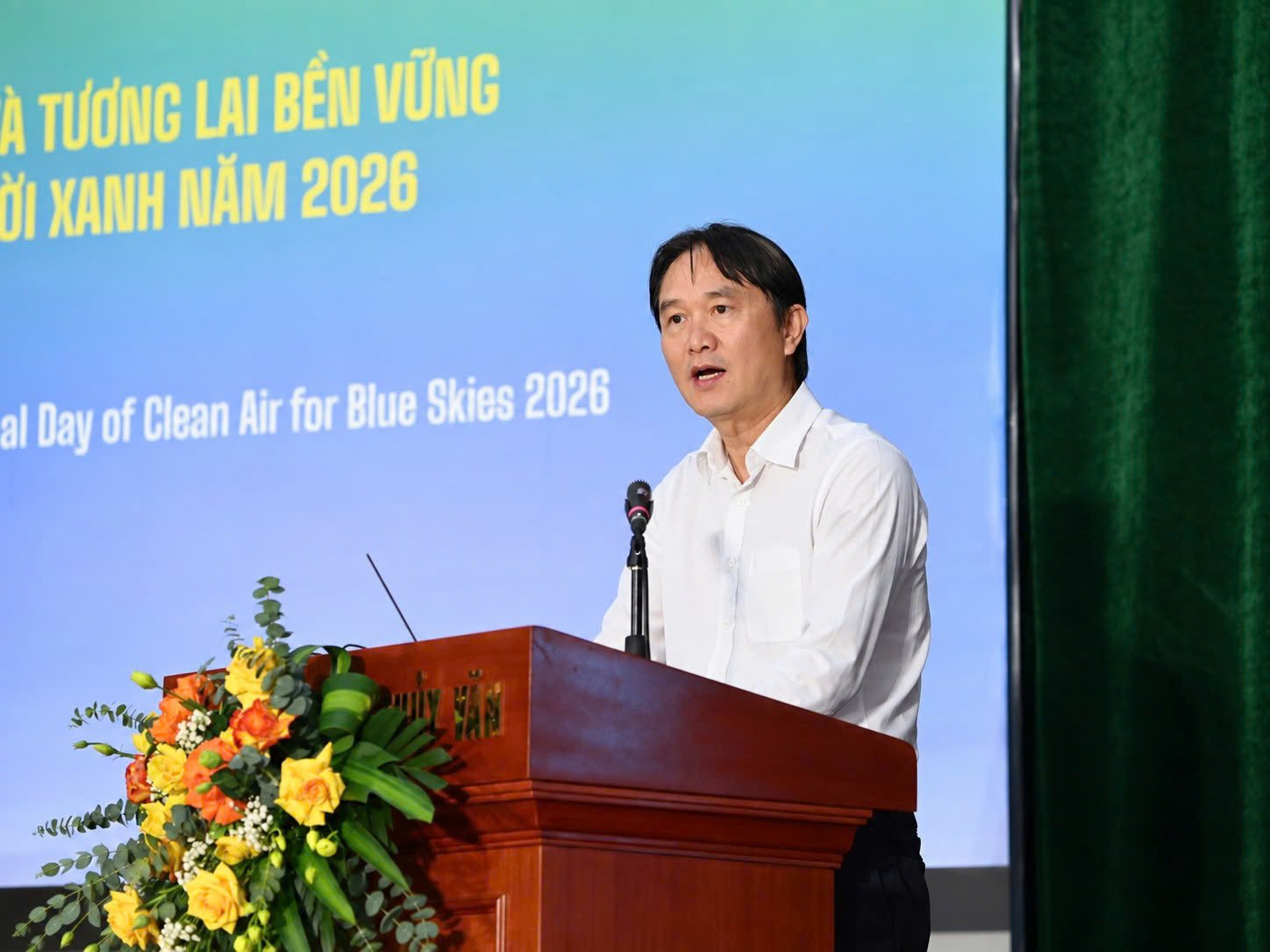 &Ocirc;ng L&yacute; Ph&aacute;t Việt Linh - Chuy&ecirc;n gia Chương tr&igrave;nh Biến đổi kh&iacute; hậu, Giảm nhẹ rủi ro thi&ecirc;n tai, Ứng ph&oacute; khẩn cấp, UNICEF Việt Nam chia sẻ tại chương tr&igrave;nh.