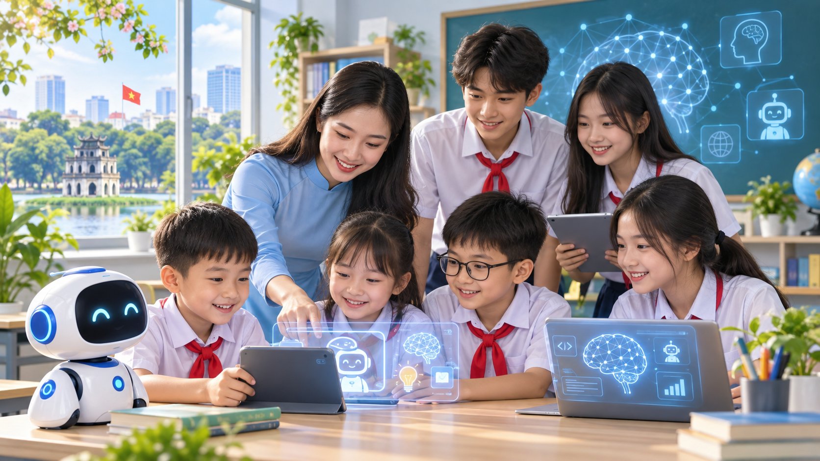 Học sinh lớp 1 tại Hà Nội được học trí tuệ nhân tạo từ năm học 2026-2027