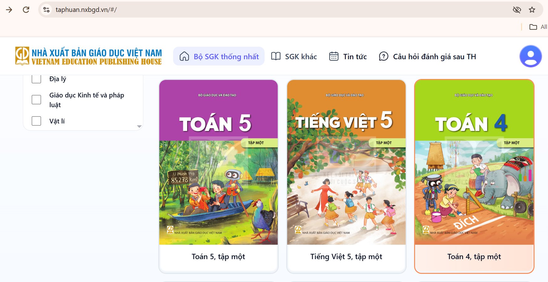 Phụ huynh v&agrave; học sinh c&oacute; thể tra cứu, sử dụng SGK điện tử miễn ph&iacute; tr&ecirc;n hệ thống của Nh&agrave; xuất bản Gi&aacute;o dục Việt Nam.