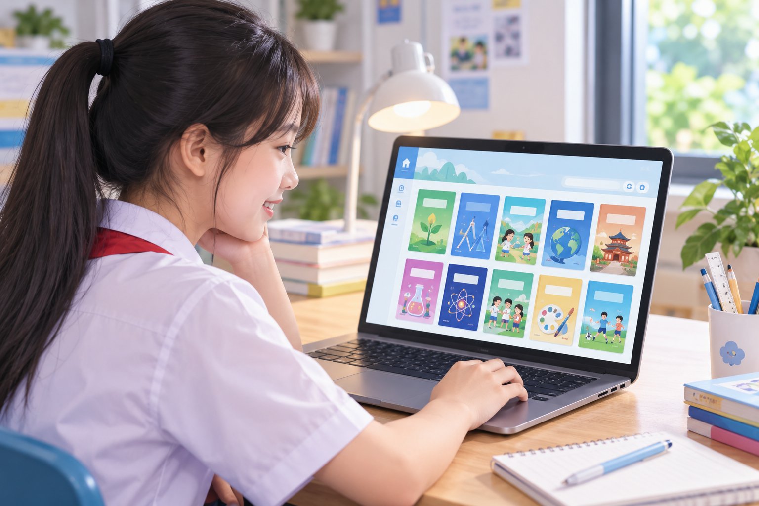 Học sinh tra cứu sách giáo khoa điện tử miễn phí qua 4 bước