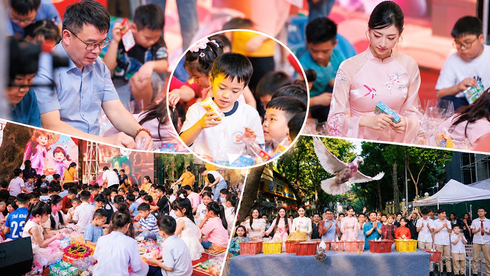 "Bữa cơm yêu thương" ấm áp Ngày hội trăng rằm cùng báo Đội