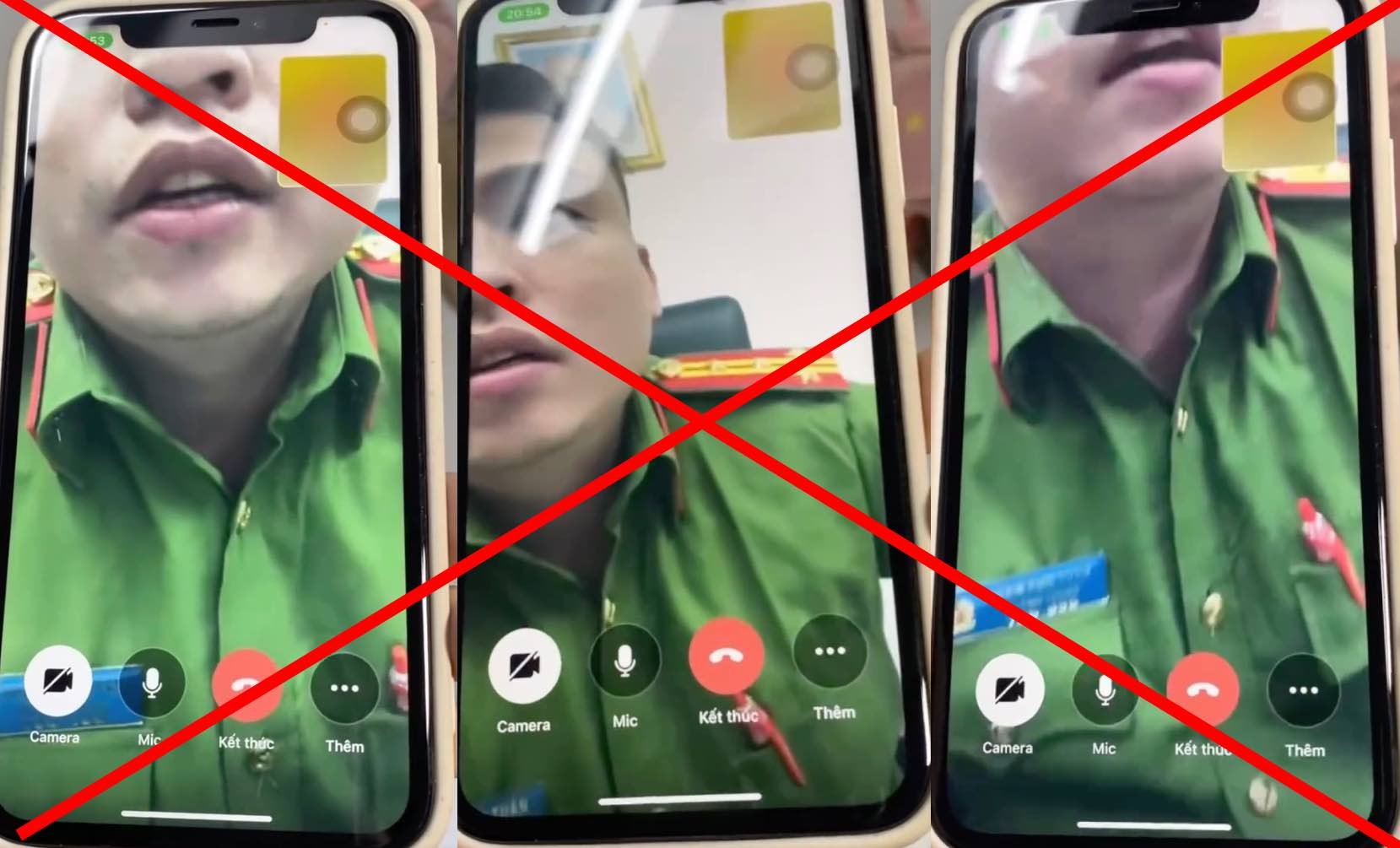 H&igrave;nh ảnh cuộc gọi video giả mạo người mặc sắc phục được cảnh b&aacute;o tr&ecirc;n kh&ocirc;ng gian mạng. Với c&ocirc;ng nghệ AI, khu&ocirc;n mặt, giọng n&oacute;i v&agrave; h&igrave;nh ảnh của người thật c&oacute; thể bị lợi dụng để tạo l&ograve;ng tin cho c&aacute;c kịch bản lừa đảo.