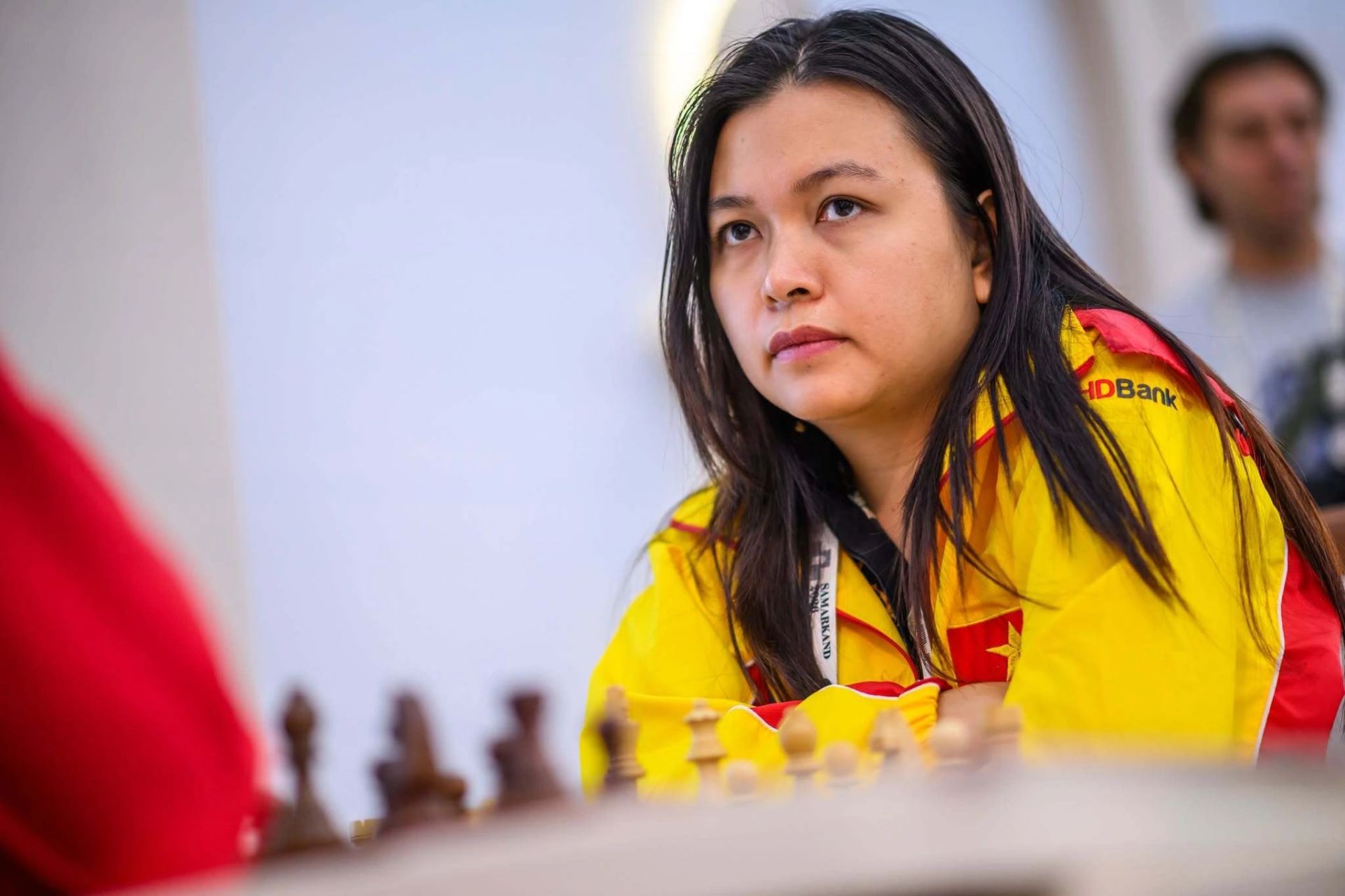 Kỳ thủ Nguyễn Thị Mai Hưng thi đấu tại Olympiad.