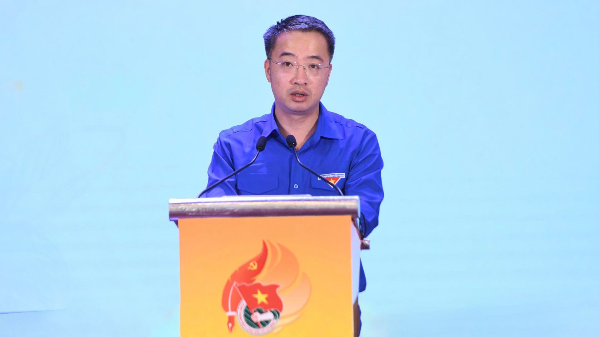 B&iacute; thư Trung ương Đo&agrave;n Nguyễn Tường L&acirc;m ph&aacute;t biểu tổng kết cuộc thi.