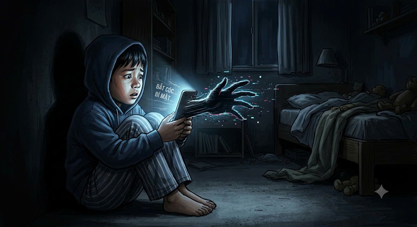 Một số trẻ bị thao t&uacute;ng t&acirc;m l&yacute;, trở th&agrave;nh nạn nh&acirc;n của bắt c&oacute;c online.