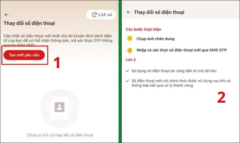 Khởi tạo y&ecirc;u cầu v&agrave; x&aacute;c thực khu&ocirc;n mặt.