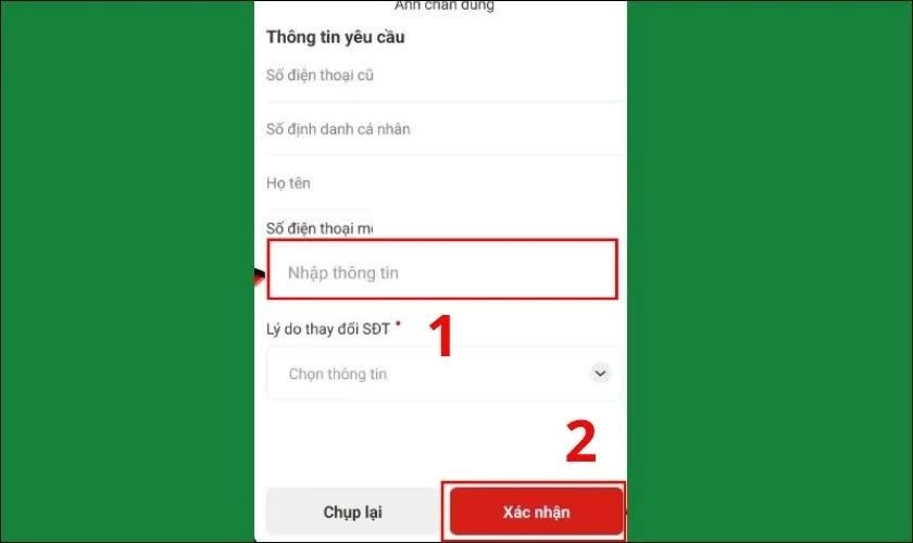 Cập nhật số mới v&agrave; ho&agrave;n tất x&aacute;c thực.