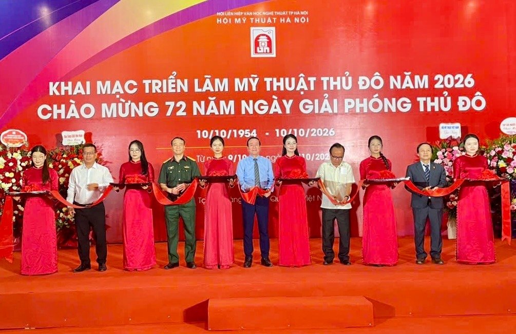 Khai mạc Triển l&atilde;m Mỹ thuật Thủ đ&ocirc; năm 2026. (Ảnh: Thủy Đặng)