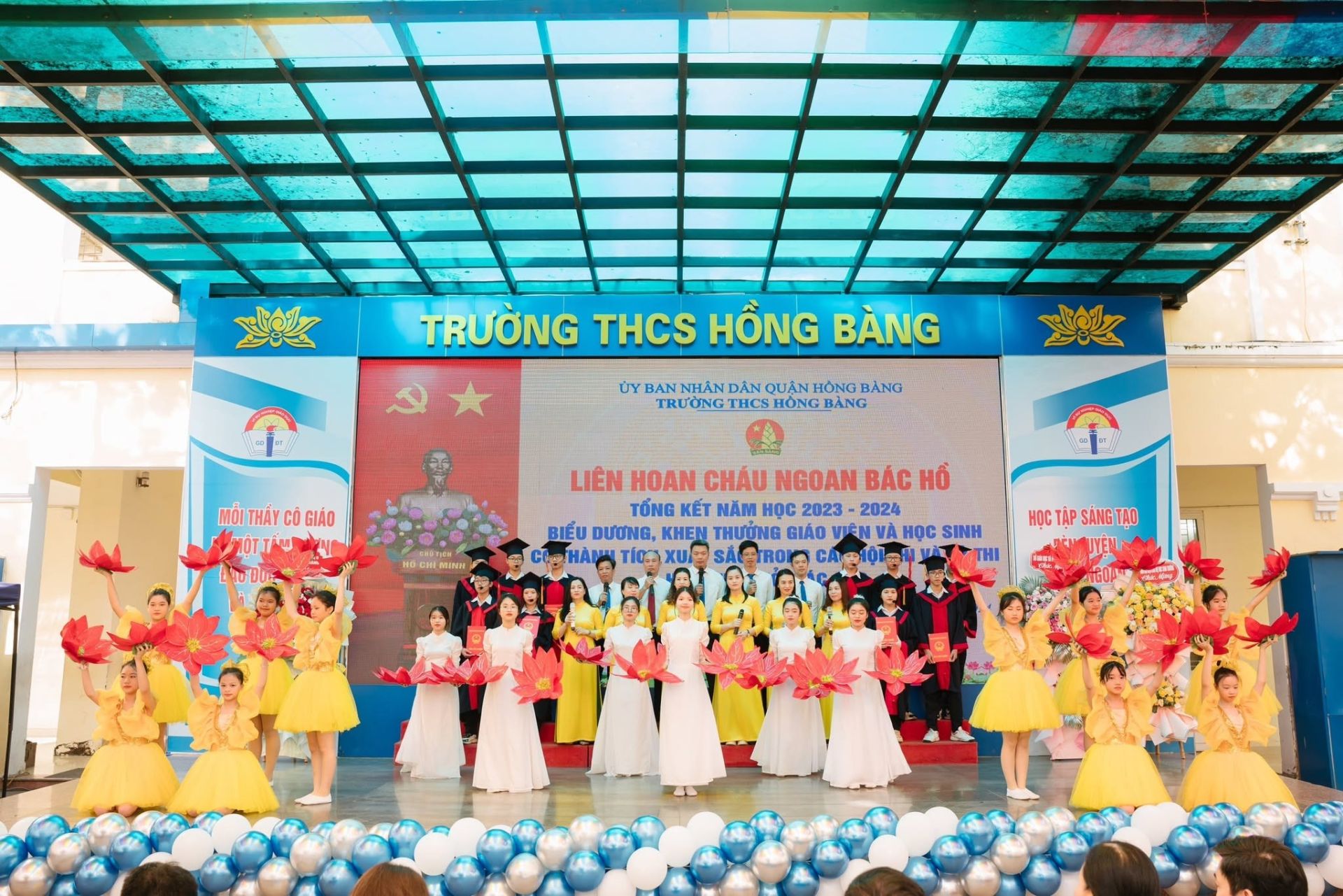 Trường THCS Hồng B&agrave;ng tổ chức Li&ecirc;n hoan Ch&aacute;u ngoan B&aacute;c Hồ.