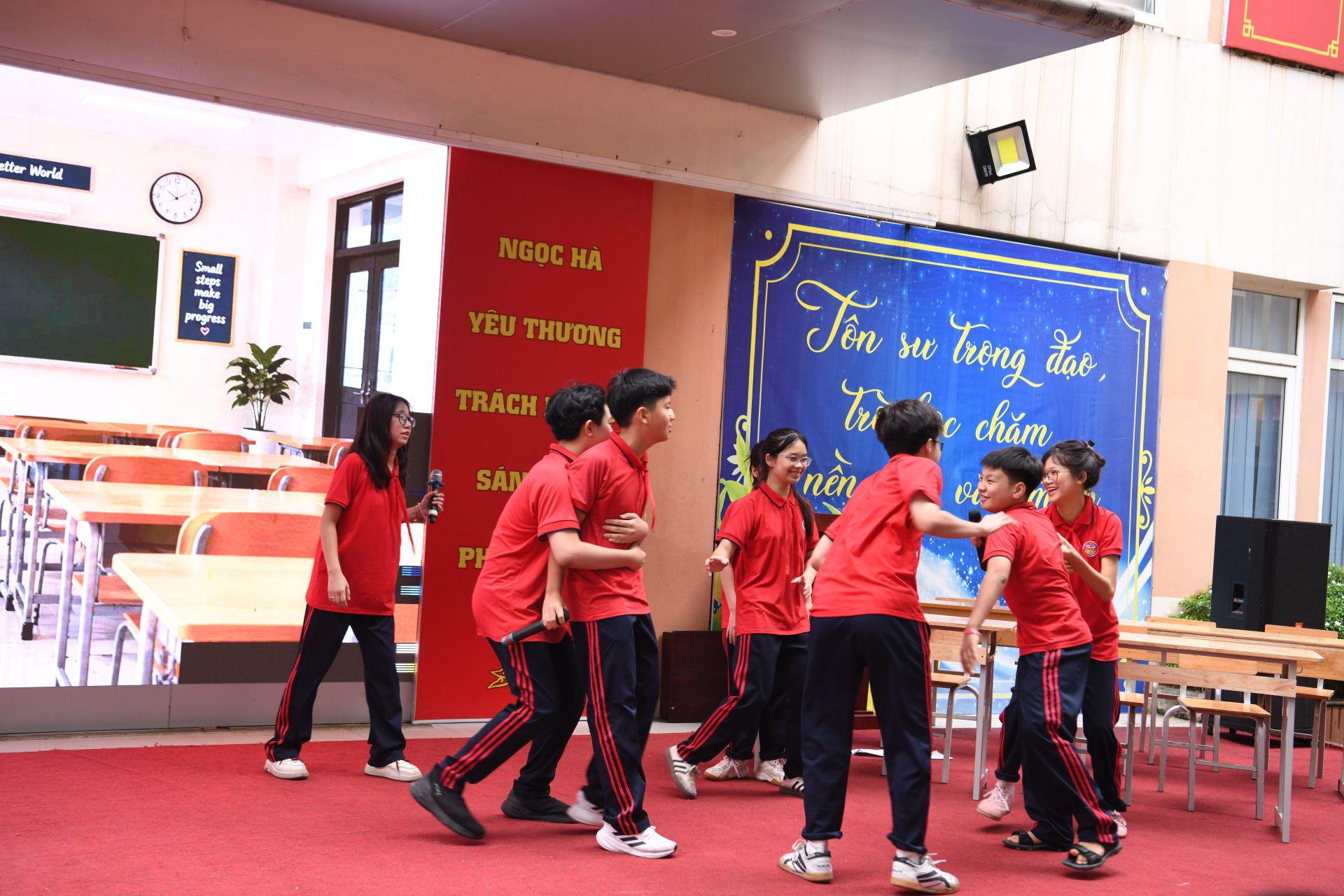 Tiểu phẩm ngắn truyền tải &yacute; nghĩa về việc ph&ograve;ng tr&aacute;nh bạo lực học đường của học sinh Ngọc H&agrave;.