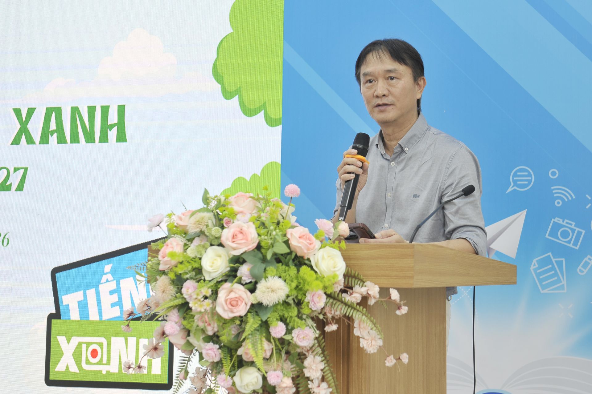 &Ocirc;ng L&yacute; Ph&aacute;t Việt Linh &ndash; Quản l&yacute; chương tr&igrave;nh Giảm nhẹ rủi ro thi&ecirc;n tai v&agrave; Biến đổi kh&iacute; hậu chia sẻ cảm x&uacute;c về Tiếng Xanh.