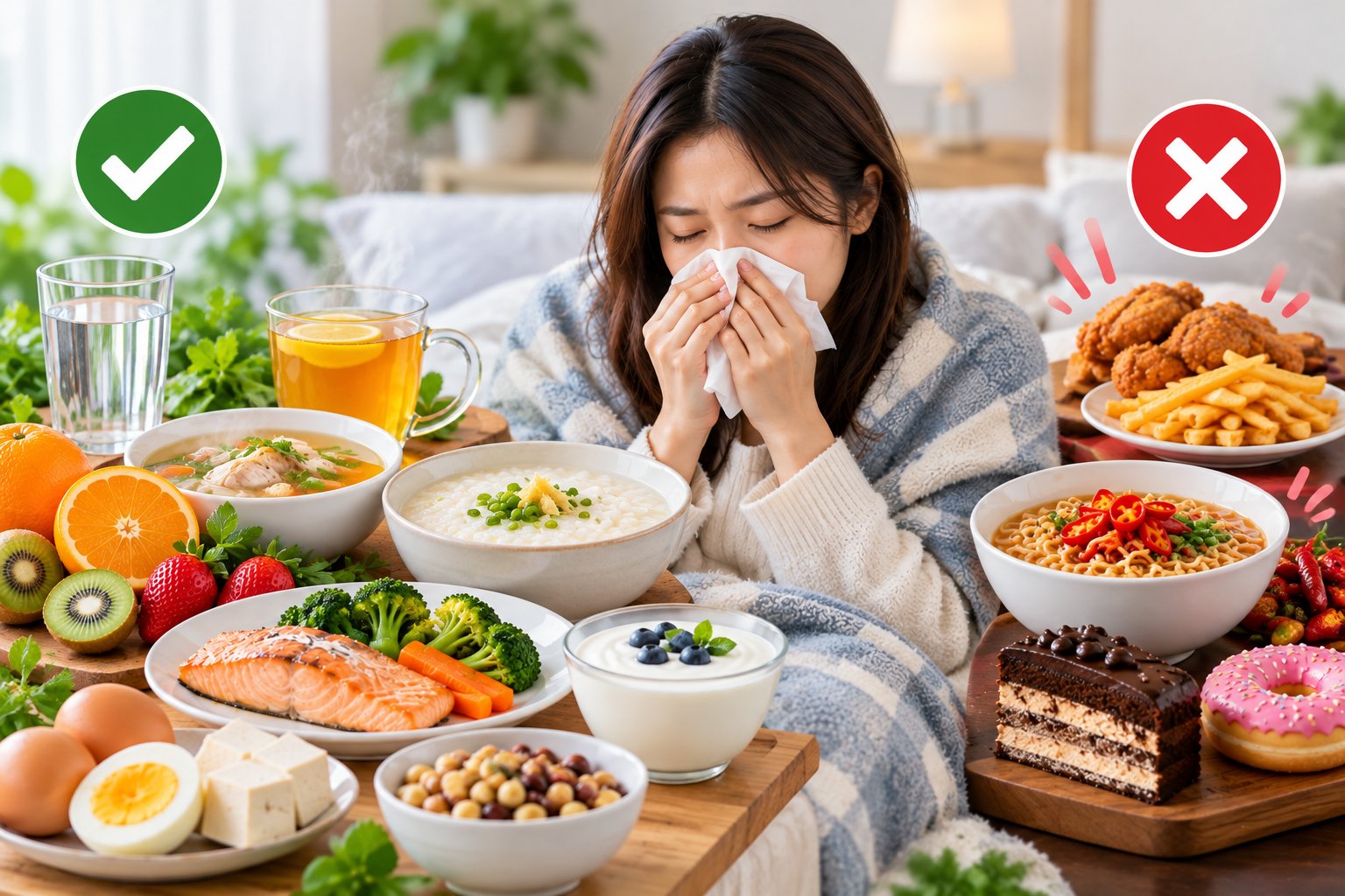 Lựa chọn thực phẩm khi mắc c&uacute;m A